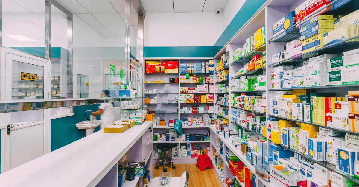 A Pharmacy stockroom